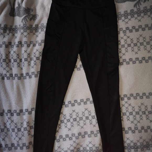 Black leggings with side pocket - Picture 1 of 3